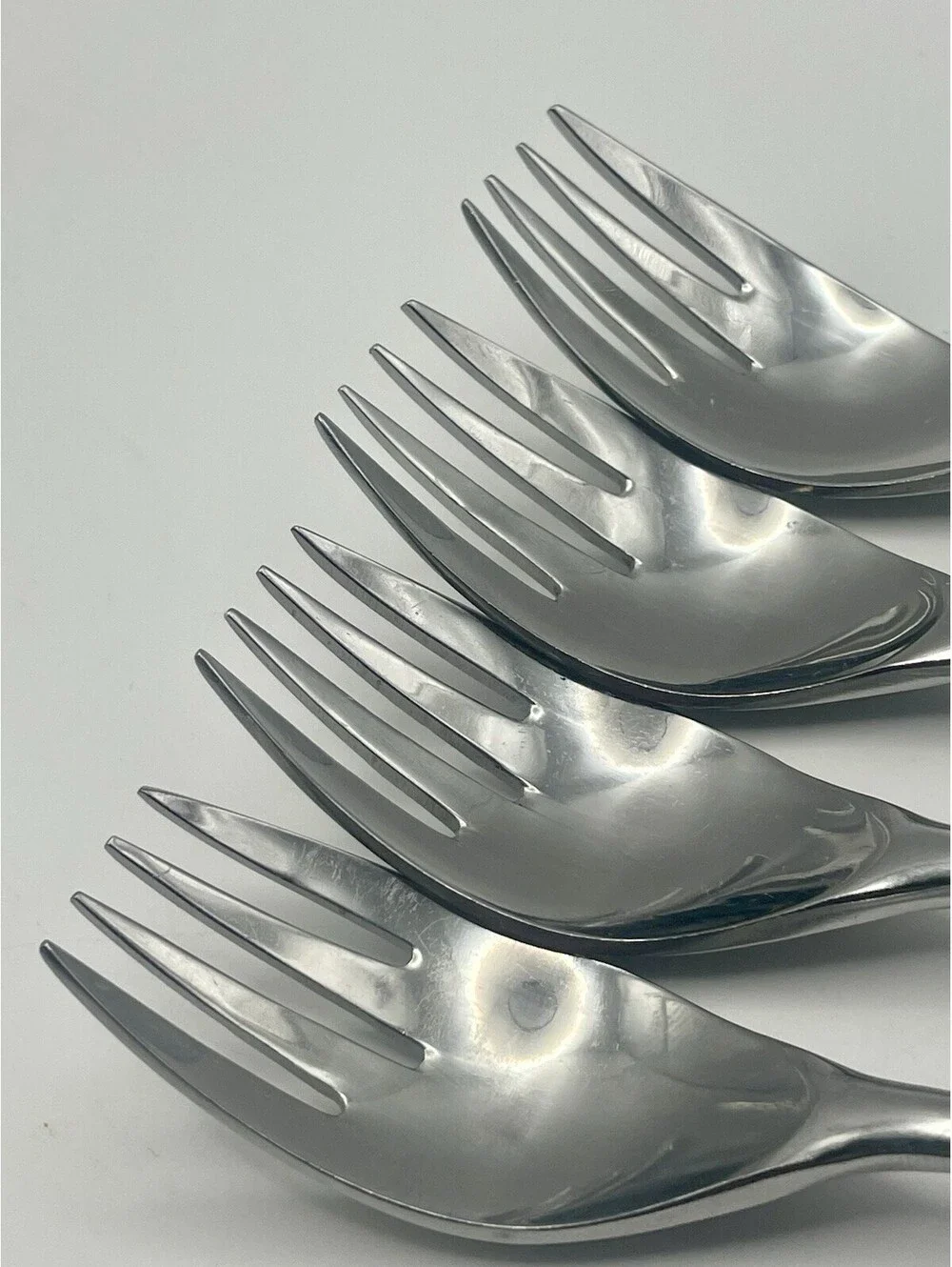 (4) Washington Forge TEARDROP Stainless Japan Salad Fork Lot ~ 6.5”
